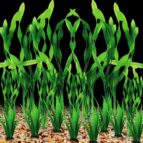 Artificial Aquarium Plants, 16pcs Fish Tank Decor Green Plants Artificial Aquarium Decorations for Fish Tanks (Green)...