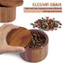 Acacia Salt Cellar 9 Ounces Capacity, Wood Salt & Spice Box With Swivel Cover, Salt Keeper, Wood Jar For Kitchen, Perfect For Keeping Table Salt, ...