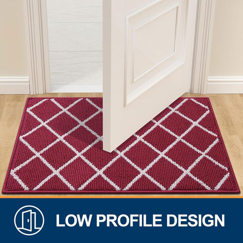 Finchitty Indoor Door Mat, Non-Slip Absorbent Resist Dirt Entrance Mat, Washable Mats for Entryway, Low-Profile Inside Floor Doormat, 30" x 17", B...