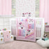 Disney Minnie Mouse Be Happy Pink, Aqua & White Super Soft Baby Blanket with Cloud Applique, Pink, White...