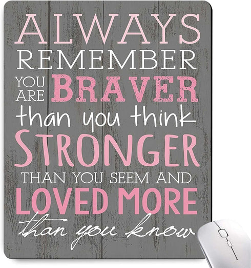 Pink Inspirational Quote Mouse Pad,Non-Slip Rubber Base Gaming Mouse Pad for Laptop,Waterproof Mouse Pads for Desk Wireless Mouse Office...