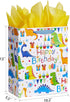 Bobobag 13" Large Gift Bag with Tissue Paper for kids Birthday gift bags (Dinosaur)...