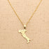 18K Gold Plated Map of Italy Necklace Pendant Jewelry for Italian...