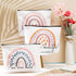 4 Pcs Rainbow Cosmetic Bag Teacher Nurse Inspirational Gift Bags for Women Girls You Are Loved Beautiful Kind Makeup Bag Bulk Personalized Canvas ...