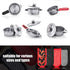 Geiserailie 8 Pieces Pan Handle Sleeve Heat Resistant Pot Sleeve Grip Non-Slip Skillet Pot Holder Machine Washable Cast Iron Handle Cover Cotton A...