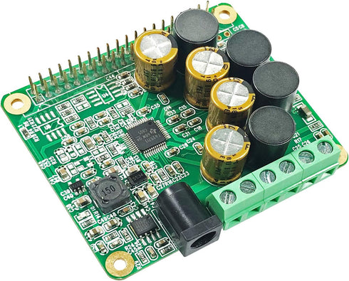 RPI HiFi AMP HAT TAS5713 Amplifier Audio Module 25W Class-D Power Sound Card Expansion Board for Raspberry Pi 5 4 3 B+ Pi Zero Nichicon Capacitor...