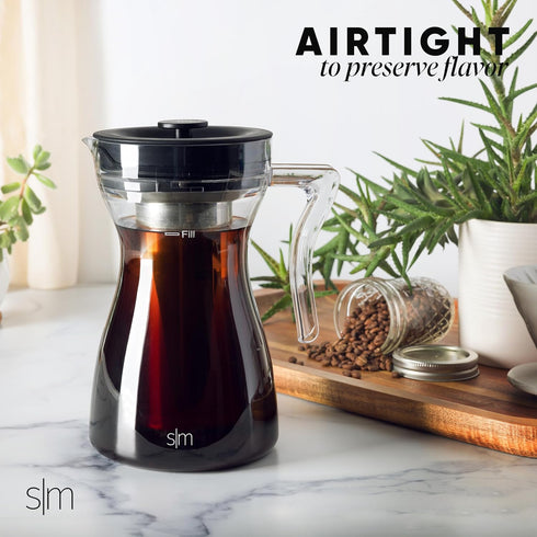 Simple Modern Hugo Cold Brew Coffee Maker | Airtight Pitcher with Fine Mesh Filter | Iced Tea Brewer | 1.5 Quart...