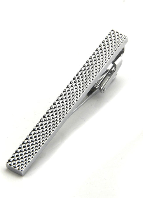 Lystaii 4pcs Tie Tack Pins Tie Clips for Men Father's Day Gift Silver Necktie Bar Pinch Clip Set 2.3 Inch Metal Clasps Business Professional Fashi...