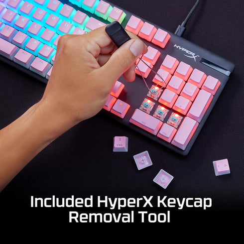 HyperX Pudding Keycaps 2 - Full Key Set - PBT - 112 Keys - Black...