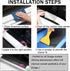 5PCS Door Sill Guard Decoration Stickers for Dodge Charger Challenger Durango Journey Universal Fit to All Dodge Cars Fiber Leather Door Sill Prot...
