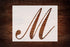 Reusable Large Script Cursive Letter "M" Stencil 11" x 8.5" - Custom, Elegant Design for Personalized Crafts...