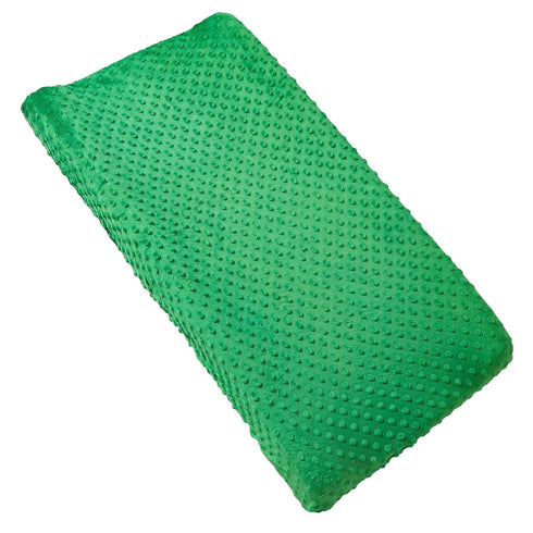 Solid Changing Table Pad Cover Cradle Sheet, Fits 32"/34''x16" Contoured Diaper Changing Pad, Ultra Soft Cozy Dots Plush Changing Table Covers, Br...