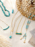 6 Pcs Western Necklaces for Women Girl Gold and Turquoise Necklace Boho Layered Pendant Jewelry Set for Cowgirl Cowboy...