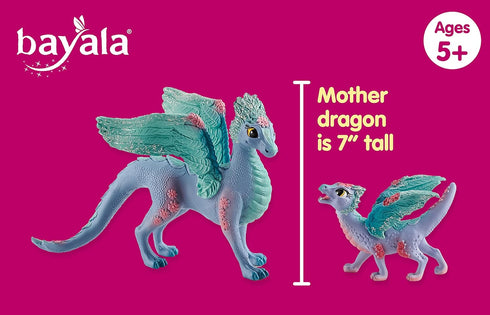 Schleich Bayala Toys and Figurines - Flying Flower Mother and Small Baby Dragon, Action Figure Kid Toys and Dolls, Girls and Boys Ages 5 and Above...