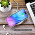 MZELQ Silicone Compatible with iPhone 15 Case, Card Holder Camera Protection Cover + Screen Protector, Card Slot Soft Slim Phone Case -Crystal......