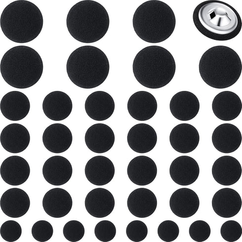40 Pcs Tuxedo Suit Buttons Black Buttons Include 8 Jacket Front Buttons 18 mm 7/10 Inch 24 Vintage Coat Sewing Button 15 mm 5/8 Inch 8 Small Dress...