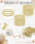 Taiyin 40 Pcs Gold Bead Bracelet Bead Elastic Ball Bracelet Gold Beaded Bracelets for Women Beaded Stretch Bracelets for Girls Couple Friendship J...