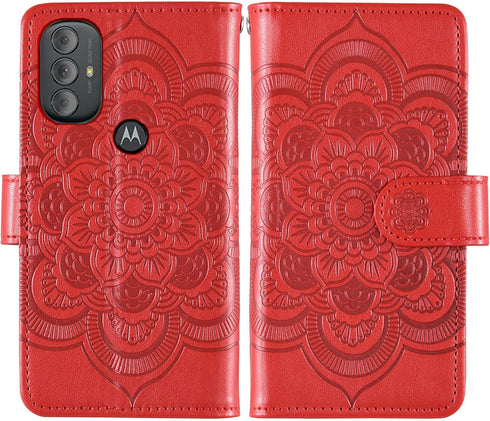 Asuwish Phone Case for Motorola Moto G Power 2022/MotoG Play 2023/G Pure 2021 Wallet Cover with Tempered Glass Screen Protector and Flip Card Hold...