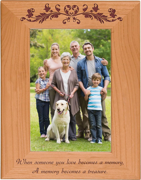 CustomGiftsNow When someone you love becomes a memory - A memory becomes a treasure - Engraved Natural Alder Wood Tabletop/Hanging Wooden Memorial...
