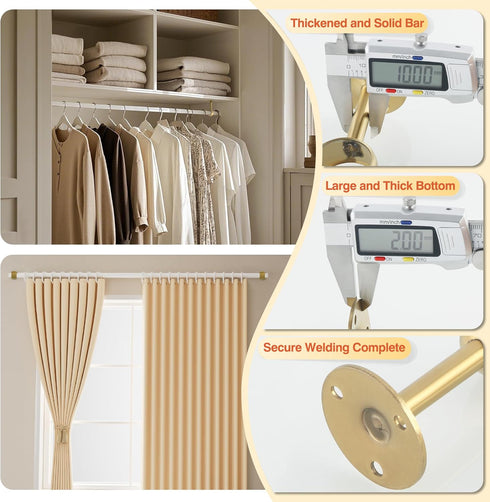 Alise Curtain Rod Holder Bracket 1''Dia,Closet Rod Holders Wall Mount,Ceiling Mounted Curtain Rod Flange Brackets,Ceiling Curtain Rods Brackets fo...