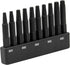 Double Square 8 Point Star Bit Set. Railer Premium S2 Steel 2 Inch 8 Spline Double Square Bit Set With A Storage Bit Holder (10pc Set)...