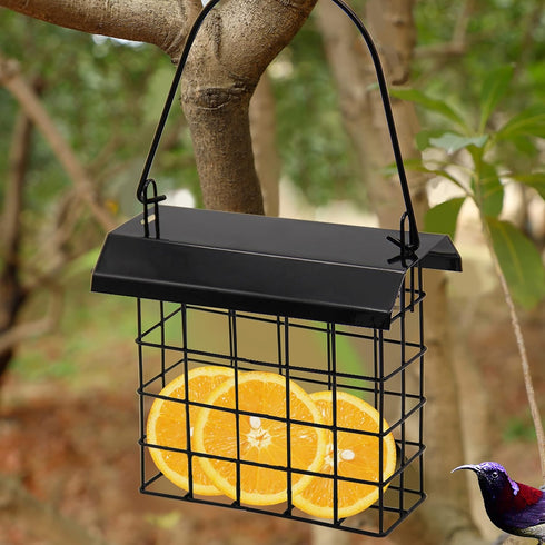 FORUP Suet Bird Feeder, Hanging Suet Feeder, Single Suet Cake Bird Feeder, One Suet Capacity, 2 Pack...