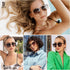 SOJOS Trendy Aviator Sunglasses Womens Oversized Retro Rhinestone Double Bridge Square Women Shades SJ1195...
