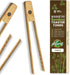 Toaster Tongs With Magnet | Kitchen Utensils For Cooking and Holding Toast Bacon Muffin Bagel Bread | 8 Inch Long Natural Non Toxic Bamboo...