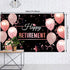 Blulu Retirement Party Decorations, Extra Large Fabric Retire Sign Banner Photo Booth Backdrop Background with Rope for Retirement Party Favor(72....