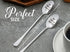 INNObeta Engagement Gifts for Couples, 2 Pcs Engraved Ice Cream Spoons, Stainless Steel Coffee Spoon, Fiance Fiancee Gifts for Future Mr & Mrs, Yu...