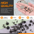 Rustark 500PCS 5 Sizes Black Paper Fasteners Round Brads Fasteners Assortment Kit Mushroom Head Paper Fasteners Brass Metal Brads Scrapbooking Dec...