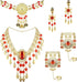 JOERICA Gold Plated Belly Dance Jewelry Set for Women Head Jewelry Triangle Bracelet Rings Statement Necklace Clip on Earrings Indian Bollywood St...