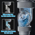 Bathroom Sink Drain Pipe Kit, 3 in 1 Plumbing, Fits for 1-1/4'' & 1-1/2'' Drain Hole, with Anti-Odor, Anti-Backflow, Space-Saving Design for Bathr...