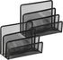 2 Pieces Desk Mail Organizer, Metal Mesh Small File Holders Letter Organizer, Bill/Document/Filing/Folders/Paper Organizer for Desktop (BLACK-2PCS...
