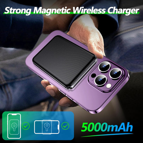 Wireless Portable Charger, Magnetic Power Bank Compatible with iWatch Charger,5000mAh Mag-Safe Batteries Pack,Compatible with iPhone 15/14/13/12 S...