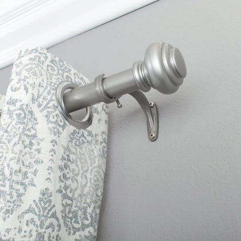 Decopolitan 278656836 1-Inch Urn Single Window Treatment Rod Set, 36 to 72-Inch, Antique Silver...