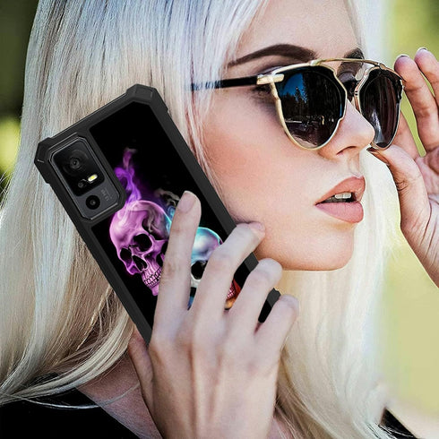 Rossy for TCL 40 XE 5G Phone Case for TCL 40XE 5G Case with Tempered Glass Screen Protector Soft TPU Hard PC Heavy Duty Shockproof Protective Cove...