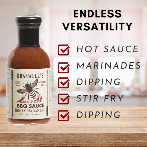 Braswell Sauce Barbeque Honey Habanero, 13.5 oz...