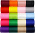 2 Inch Wide Solid Color Double Sided Polyester Satin Ribbon 20 Colors X 2 Yard Each Total 40 Yds Per Package...
