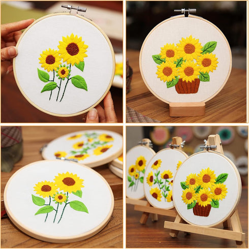 5 Set Embroidery Stitches Practice Kit,Embroidery Kit for Beginners with Embroidery Patterns,Beginner Embroidery Kit......