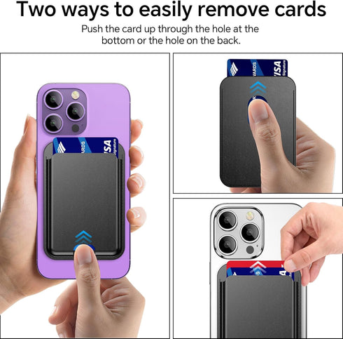 Coolpow Magnetic Phone Wallet for Apple Magsafe Wallet?Super Magnet? for iPhone Wallet Card Holder for Apple Wallet Magsafe for iPhone 15 14 13 12...