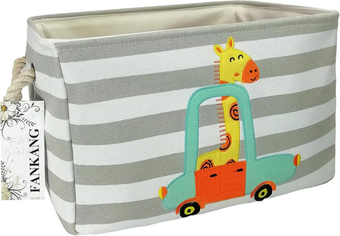 FANKANG Rectangular Laundry Basket Nursery Storage Fabric Storage Bin Storage Hamper,Gift Baskets(Giraffe)...