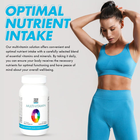 Yes You Can! Daily Multivitamins for Men and Women - Helps Assist Overall Health & Well-being, Contains Antioxidants, Rich in Vitamin A, B, C & E ...
