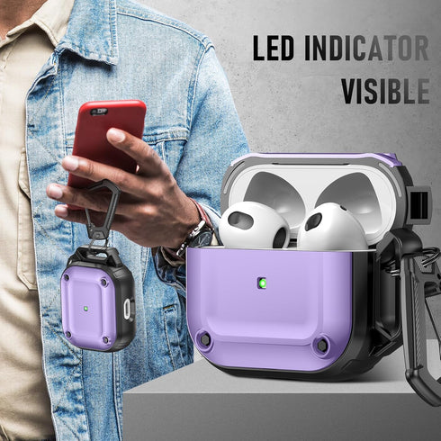 Maxjoy for AirPods 3rd Generation Case with Cleaner Kit,Powerful Magnetic,Drop-Proof and Wear-Resistant, Compatible with AirPods 3 Case Cover(2021...