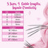 KnitPal 47-inch (120cm) Metal Circular Knitting Needles Set - Magic Loop Knitting Needles with Extra Long Fixed Cable - 5 US Sizes: 4/3.25mm, 5/3....