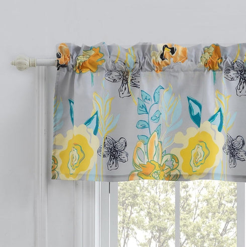 Greenland Home Watercolor Dream Window Treatment, 84x19 inches, Gray...