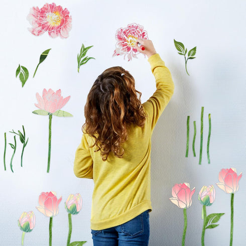 Flower Stencils for Painting Reusable - 10 Pieces Captivating Peony Sunflower Lotus Crafts Stencil for Wall Wood Window Holiday DIY Creative Partn...