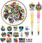 40PCS Autism Awareness Silicone Focal Beads for Pens Shaped Focal Beads Bulk for Keychain Making Beaded Pen Beadable Pens DIY Gifts Lanyard Making...