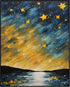 Posterizer 1 pcs- sea and beach themed oil painting style print 3-Landscape & Nature Art-Floral Botanical Art- Decor for Home & Office- unframed w...