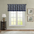 Madison Park Aubrey Faux Silk Paisley Jacquard, Rod Pocket Curtain for Living Room, Kitchen, Bedroom and Dorm, 50 in x 18 in, Navy...